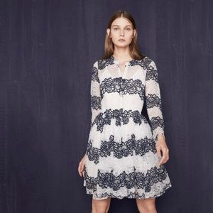 maje Rayela Two-tone Lace Dress